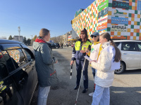 В Арсеньеве Приморского края полицейские и общественники провели акцию «Белая трость»